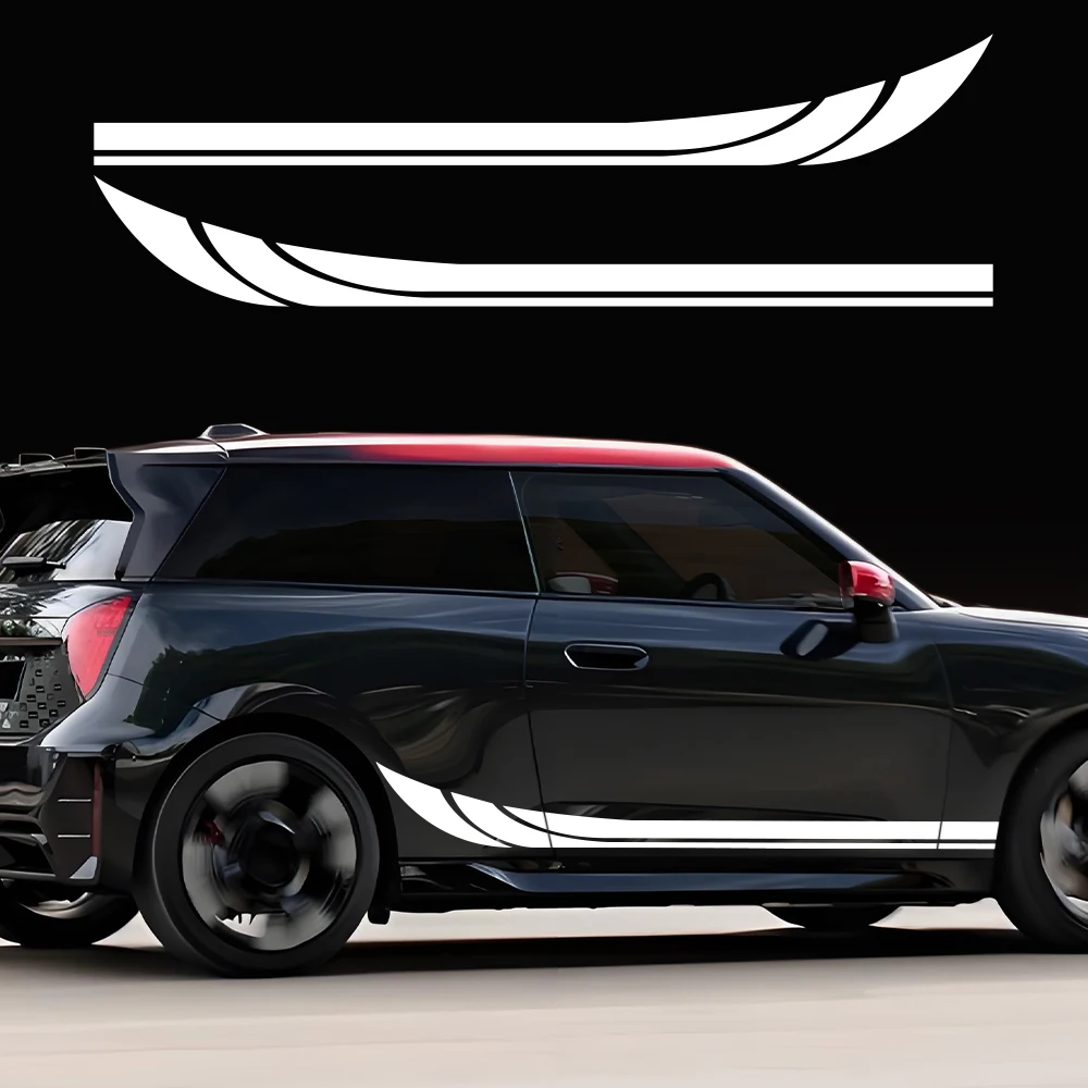 

2pcs Car Styling Side Decal Side Stripe Graphics Decals Vinyl Stickers for Mini Cooper S F56 2014-2018 Decoration Accessories