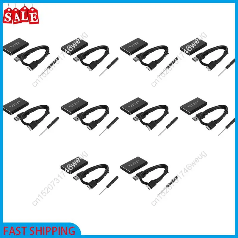 Flash Deal-10X MSATA To USB 3.0 SSD Enclosure External Hard Drive Disk Box Storage Case Adapter For 30X50mm 30X30mm MSATA SSD