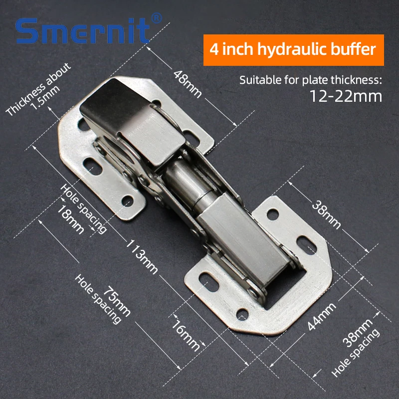 Hinges Furniture Fittings No Punch for Kitchen Cabinets Cupboard Wardrobe Door Hinges with Screws Furniture Hardware