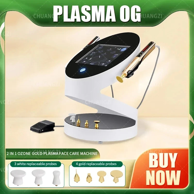 Portable R-F 2in1 Ozone Gold Plasma Freckle Skin Regeneration Enhancement Therapy Is The Best Facial Beauty Salon To Use R-F