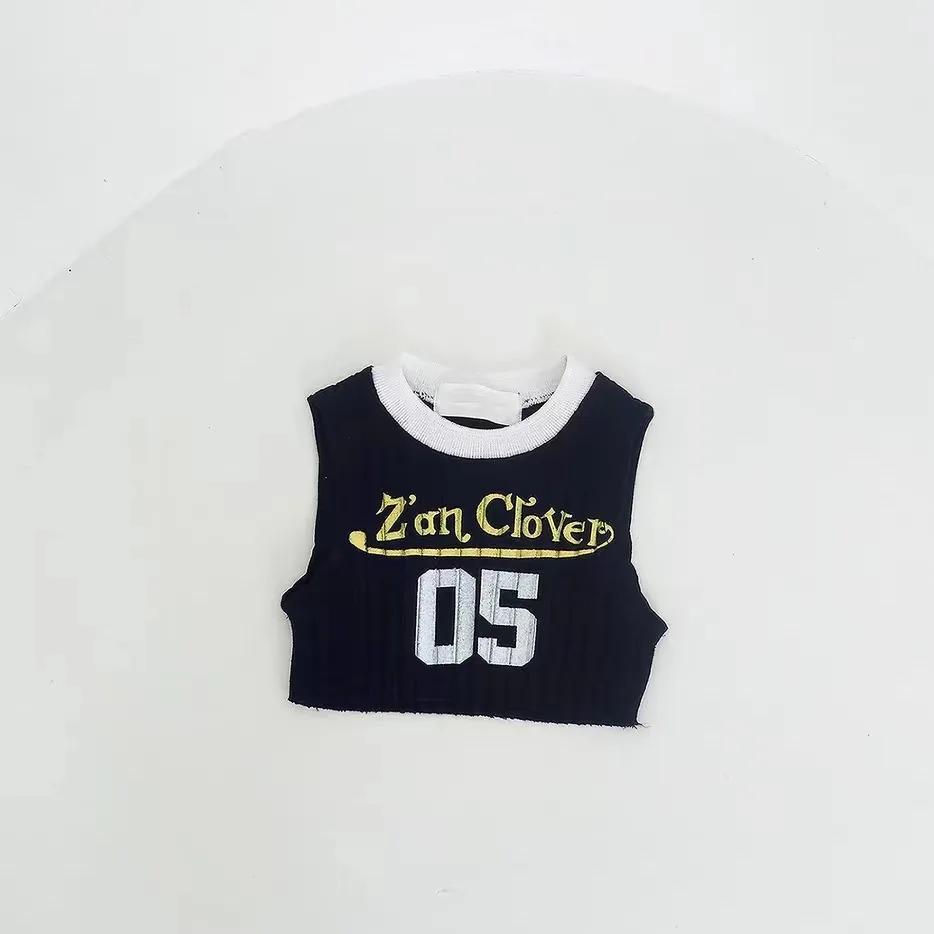 Children Clothing Spring&Summer New Kids Sweet Heart Vest Knit Singlet for Newborn Baby O-neck Sleeveless Teesfor Toddler Girls