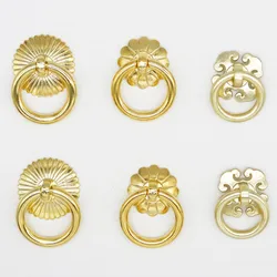 Vintage Ring Handvat Europese Antieke Gold Kabinet Deurklopper Garderobe Lade Sieraden Doos Kleine Knoppen En Trekt