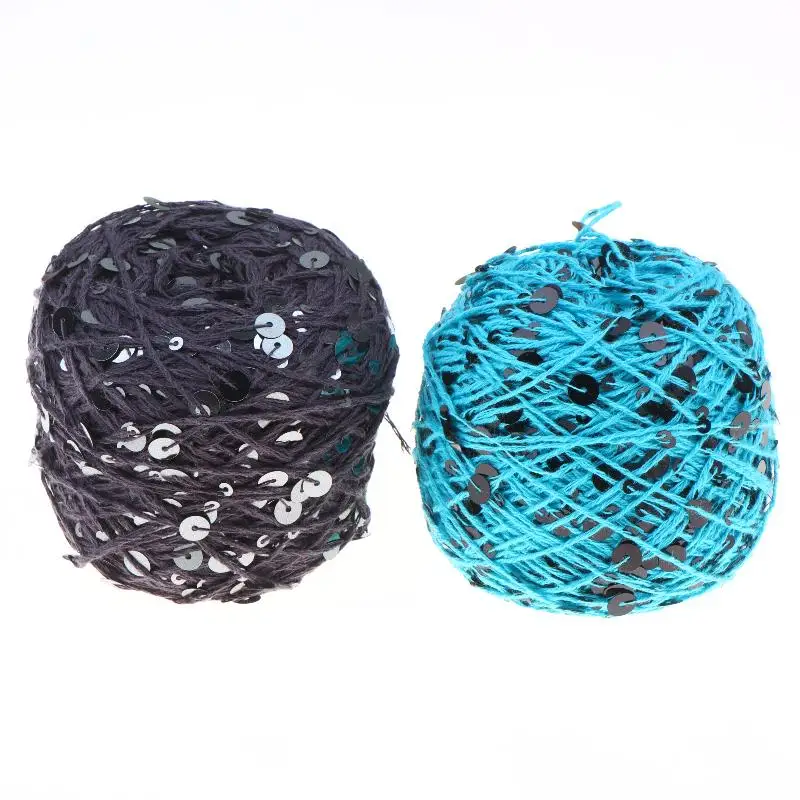 50g Ball Sparkle Sequins Lurex Yarn Glitter Crochet Thread For Knitting Sweater DIY Bag Craft Supplies
