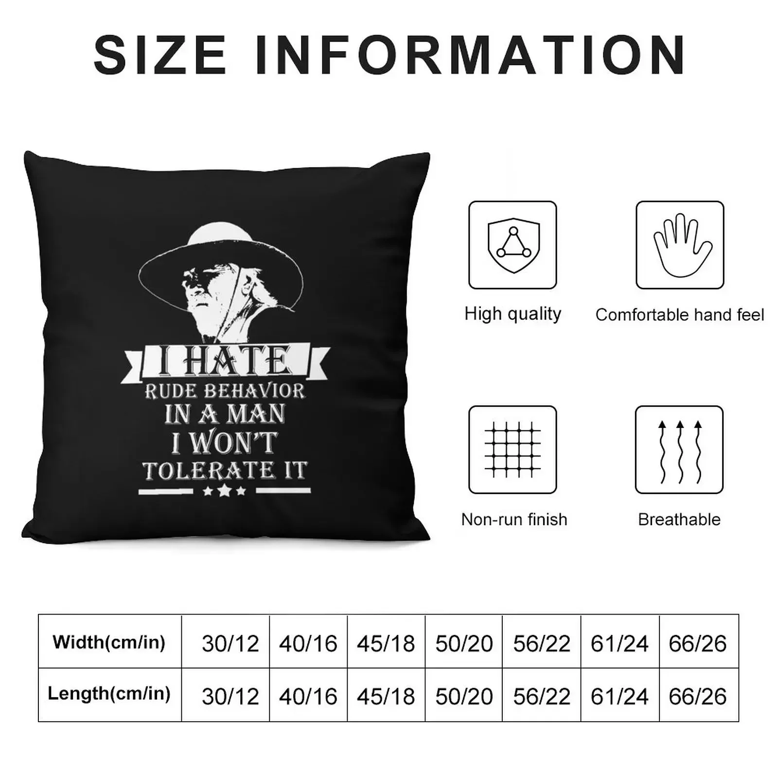 Lonesome dove - I hate Throw Pillow Sofa Covers For Living Room pillow cover luxury pillow