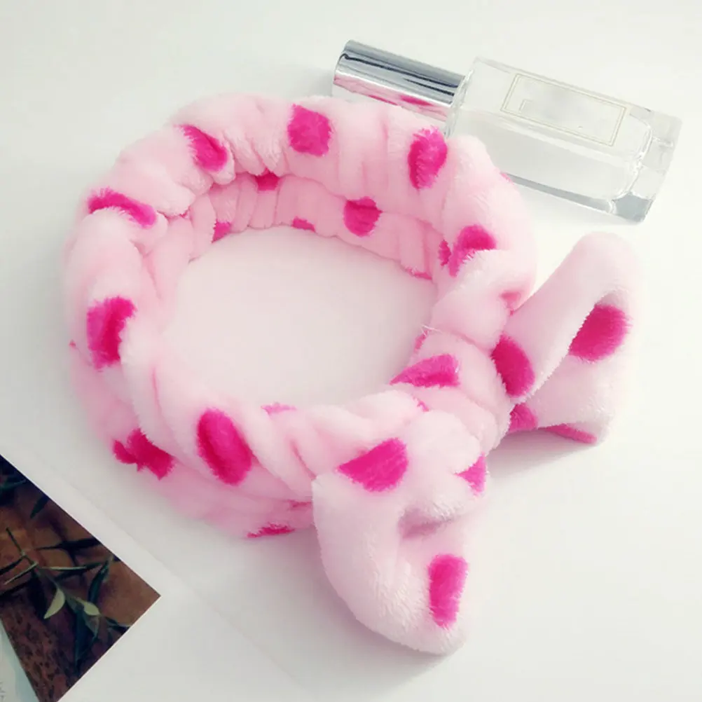 

7Pcs Coral Fleece Bow Knot Headband Set for Women Girls Face Washing Makeup Removal Yoga Running Hair Accessories Adorable