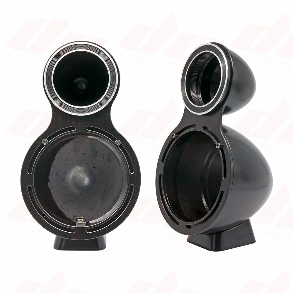 Car Audio Modified Three-way Tweeter 3.5-inch Diameter 90mm Midrange Kit Tweeter Diameter 61mm with Aluminum Box Bracket Base