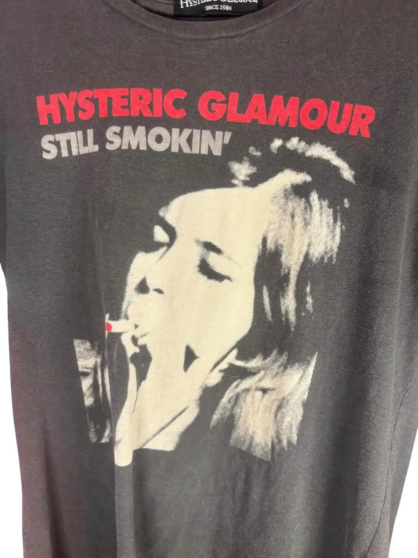 HystericGlamour Hysterical Vision Rare Smoking Girl Print Short Sleeve T-Shirt
