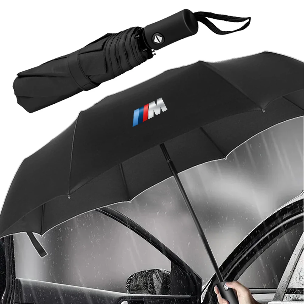 For BMW M 1 3 5 7 Series M3 M5 M6 F01 F20 F10 F13 F15 F16 F30 F34 F32 Car Fully Automatic Folding Umbrella Anti-UV Accessories