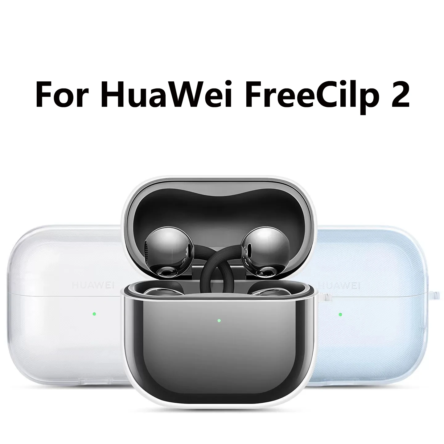 Soft TPU Transparent Earphone Case For Huawei FreeClip 2 Cov