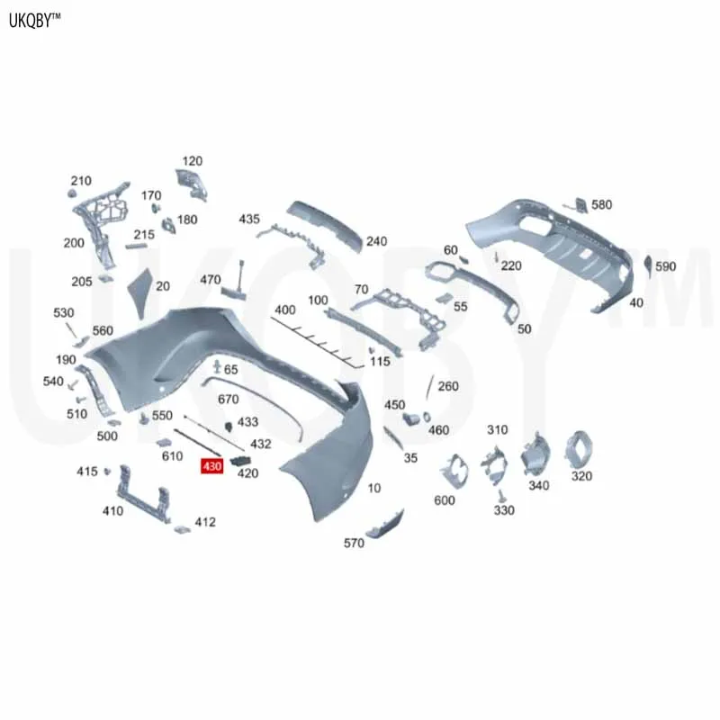 Me rc ed es Be nz GL E 350 4MATIC كوبيه [ 167306 ] قوس المصد الخلفي أ 1678859202