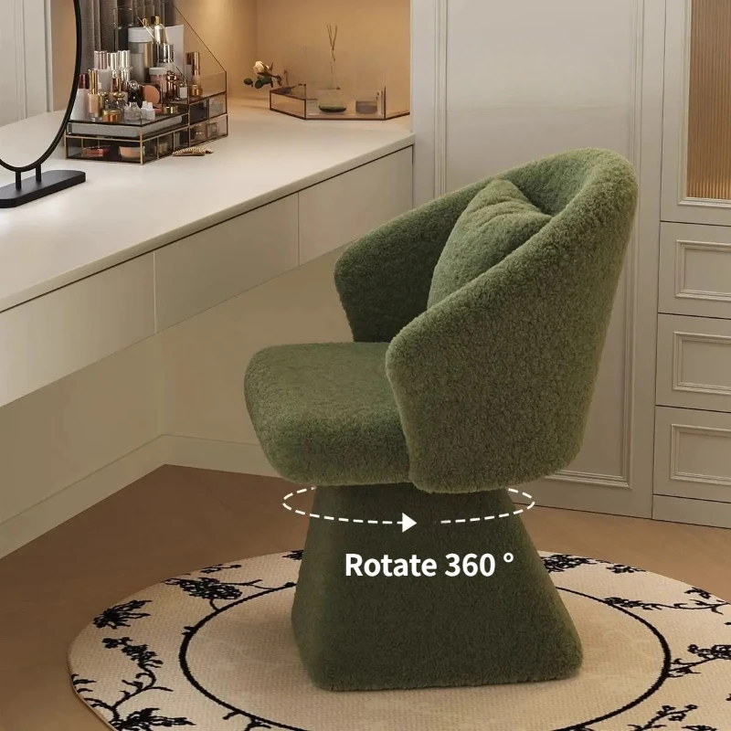 Rotating Makeup Chair,Female Bedroom Dressing ,New Makeup Stool,Light Luxury Clothing and Hat Room Stool Vanity Stools