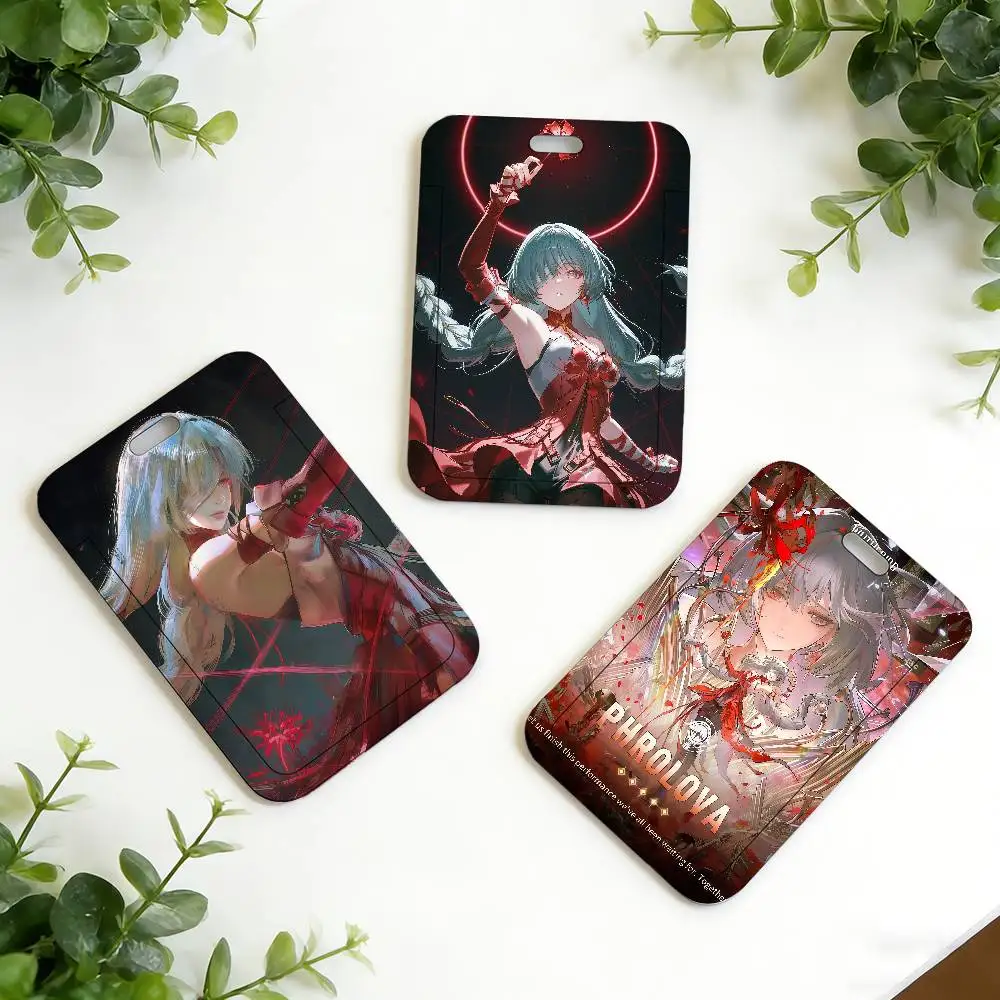 

Game Wuthering Waves PHROLOVA Card Holders Lanyards Door Card Case Hanging Rope Holder Neck Strap Business Card Gift