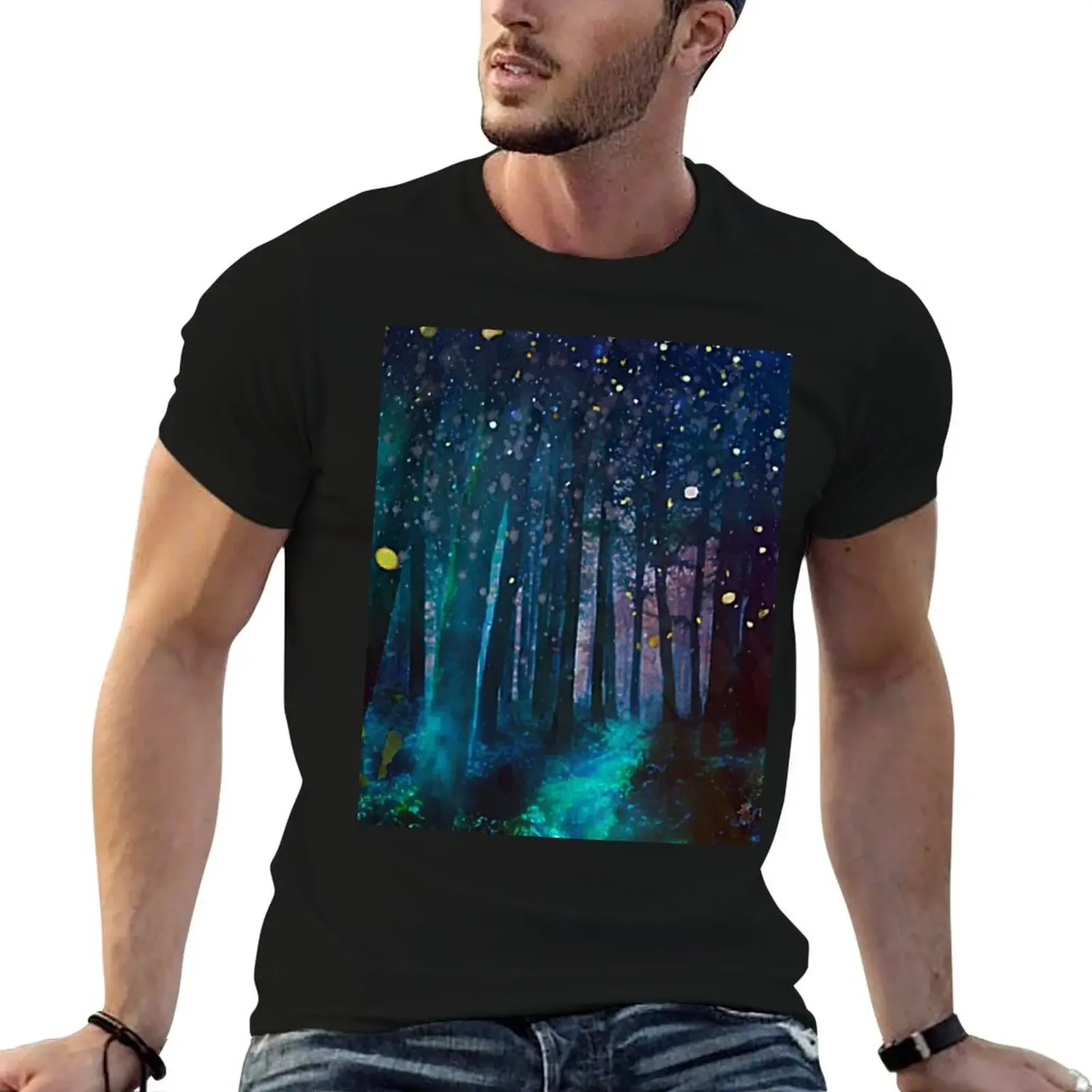 

Firefly Forest T-Shirt Aesthetic clothing anime tshirt summer clothes heavy weight t shirts for men