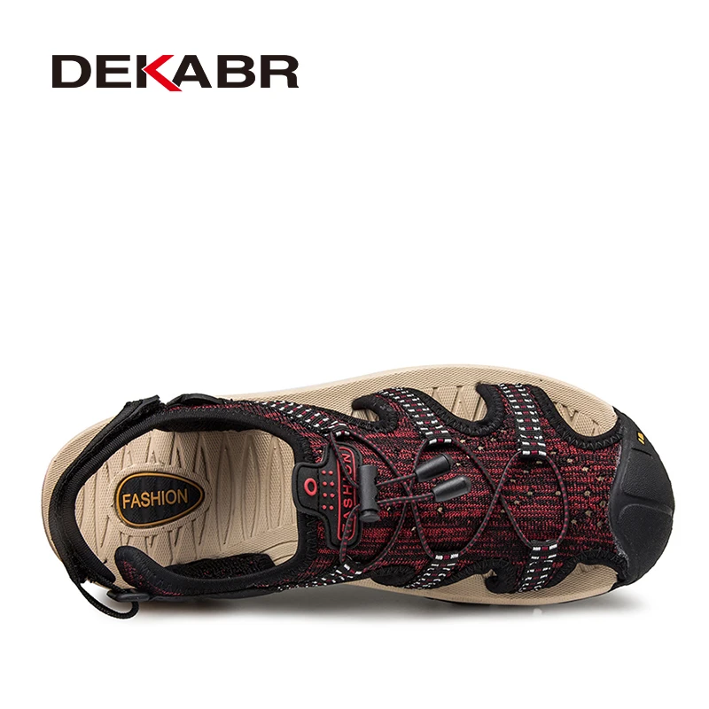 DEKABR High Quality Mesh Men Shoes Summer New Large Size Men's Sandals Men Sandals Fashion Sandals Slippers Big Size 39-48