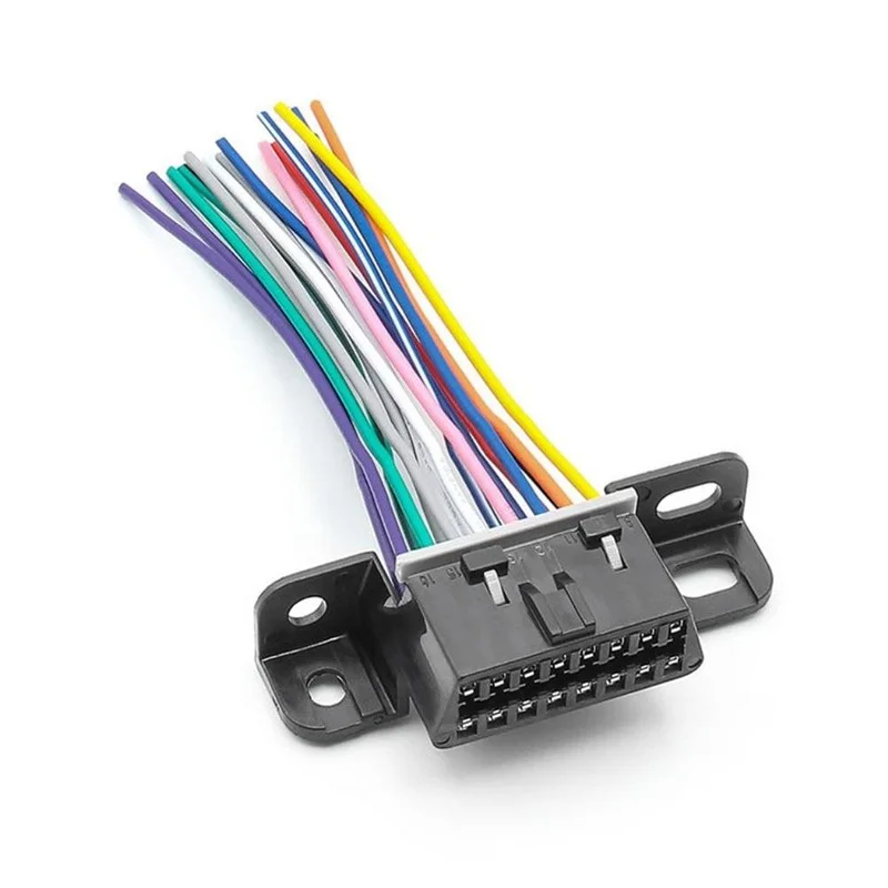 Universal 16 Pin J1962F OBD2 Female to Male DIY Fixed Harness Adapter Connector Plug Dash Port Cable OBD2 Extension Cable