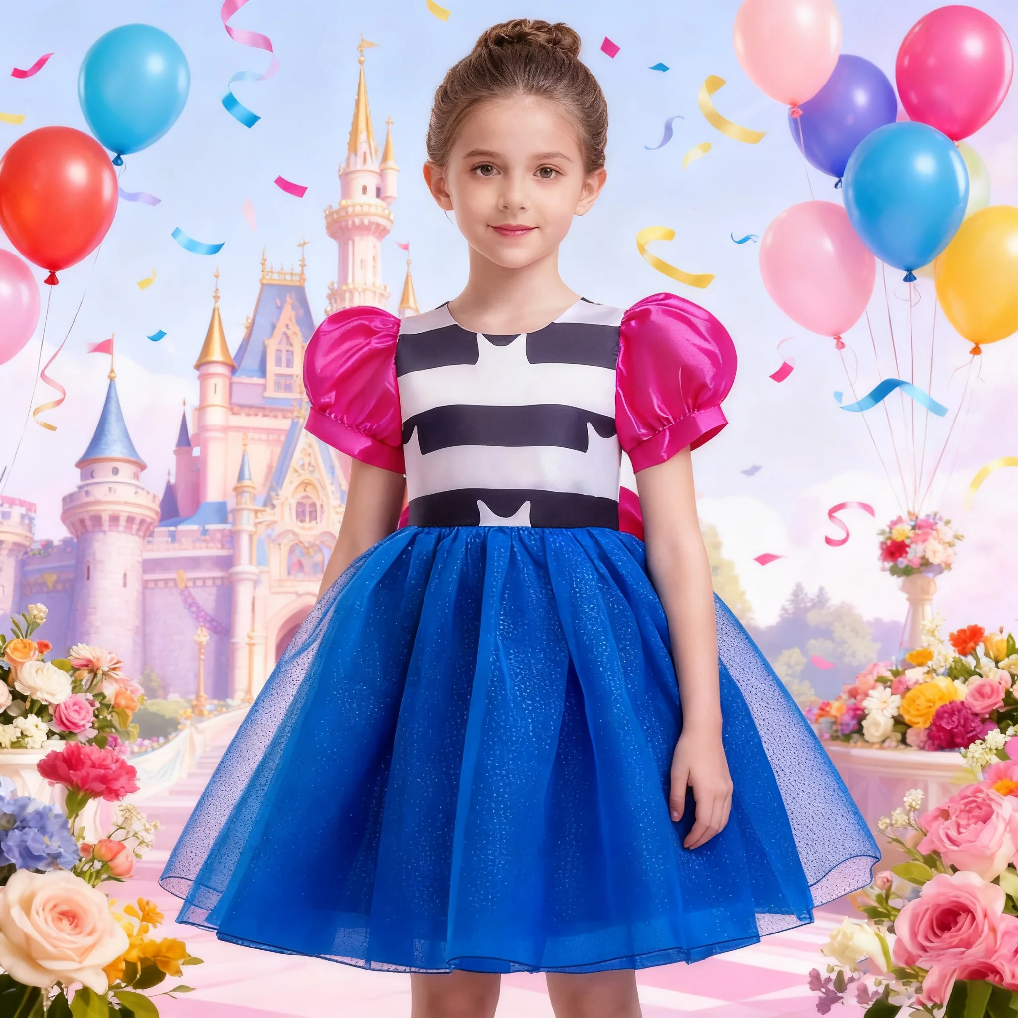 Mädchen Cartoon Gaby Katzen Prinzessin Kleider Halloween Kostüm Kinder Gaby's D0llhouse Kleidung Kinder Karneval Party Kleid