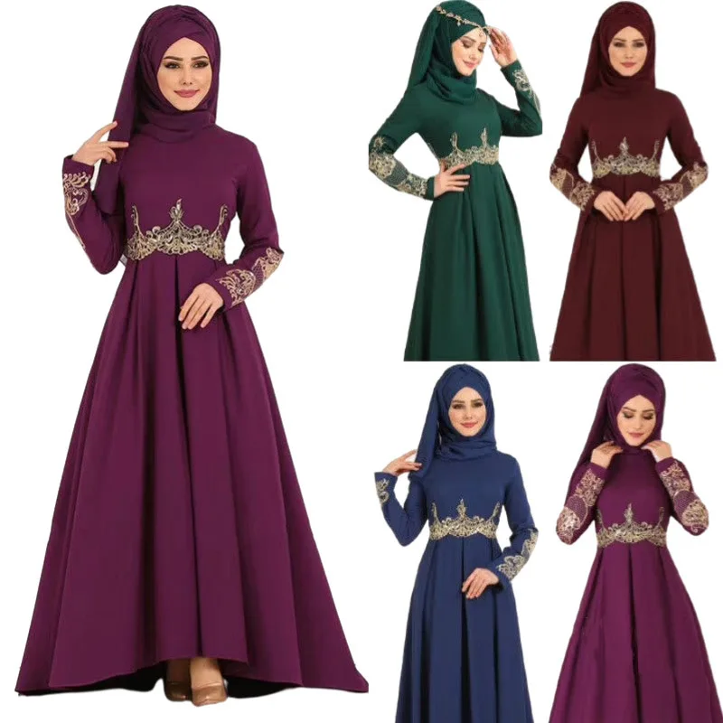 

Embroider Abaya Muslim sets veil Middle East Women's Wear Arab Costume Dress Women's Muslim dress Women's robe Islamic dresses