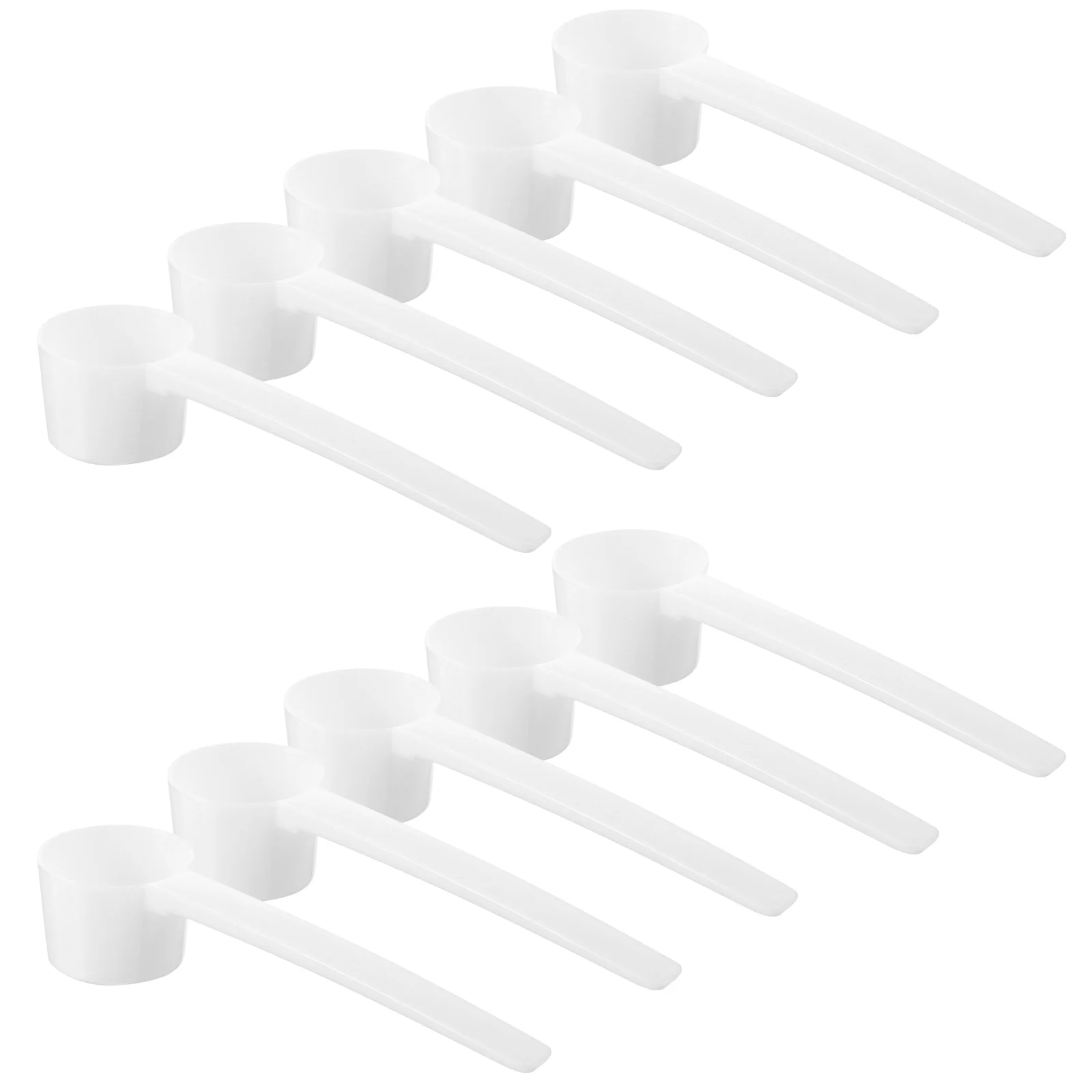 

10 Pcs Milk Measuring Plastic Food Grade Reusable Scoop Coffee Tablespoon Shakes Kitchen Tool