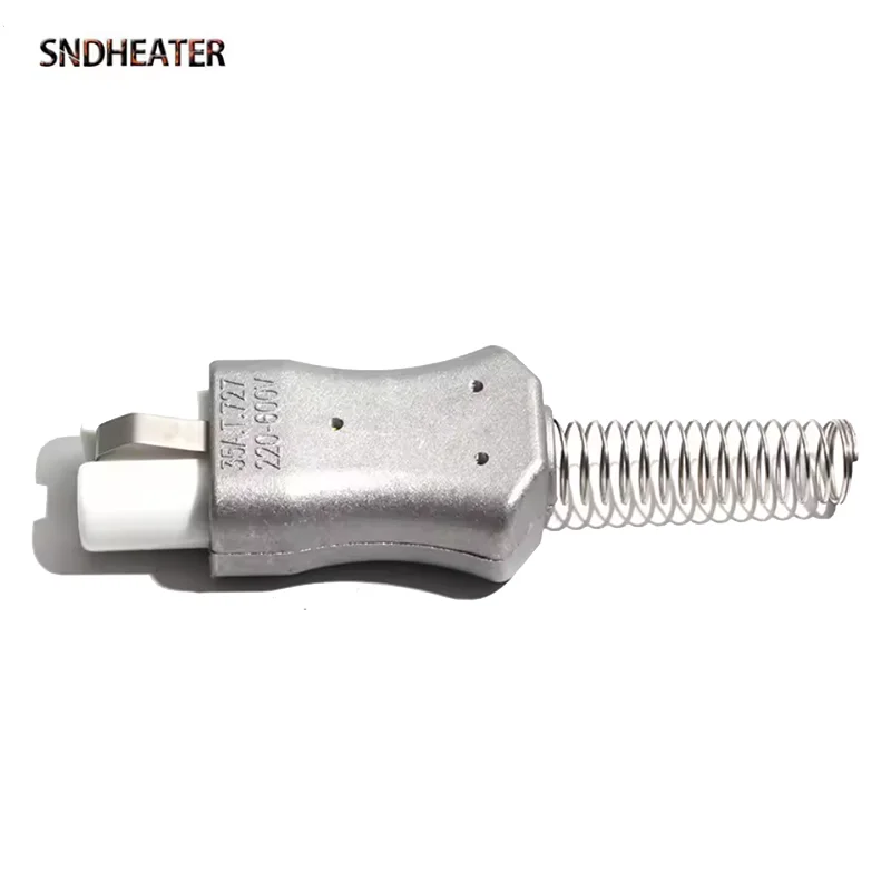 SNDHEATER Aluminum Shell Band Heater Plug T727 High Temperature Resistance Ceramic Socket with Spring for Electric Heating Coil