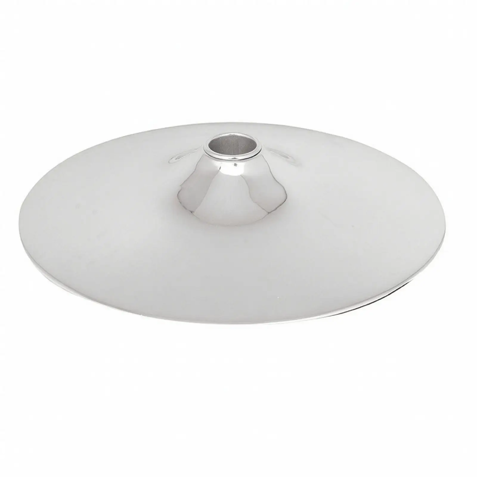 Chrome Metal Chair Base Plate Replacement Round Chair Base with Central Mounting Hub for Commercial Seating, Workshop Projects