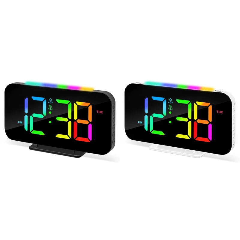 LED Digital Alarm Clock For Bedrooms With Night Light,Dual Alarm,12/24H, Plug In Large Display Alarm Clock For Bedroom