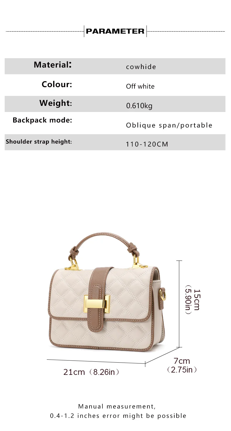 Aidrani Damen-Umhängetasche mit Ein-Schulter-Design 2026 Hochwertige Quadratische Kleine Modische und Stilvolle Tasche für Damen – Detail 5