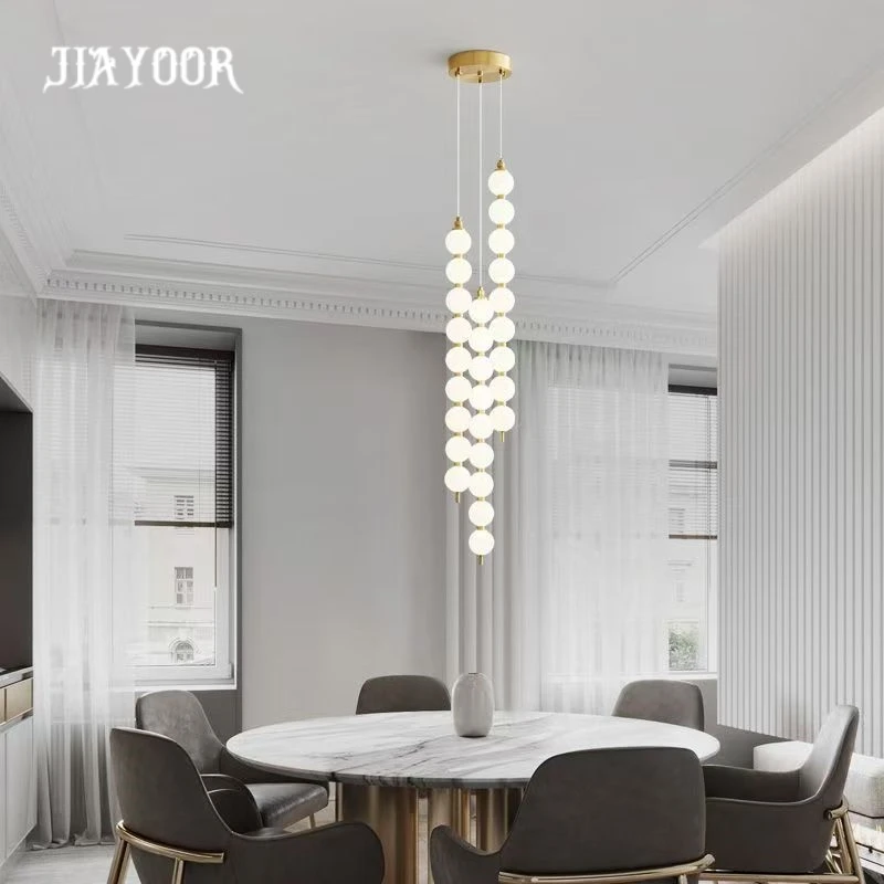 

Light Luxury Modern Bedroom Lamp Simple and Creative Pendant Lamp Household Bedside Lamp Staircase Villa Ceiling Pendant Lamp