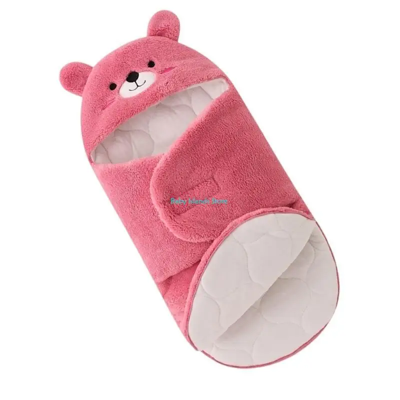 K92D قماط الأطفال الرضع دافئ ومريح مع تصميم بسحاب سفلي لحضانة الأطفال وحقيبة نوم قابلة للتنفس #3