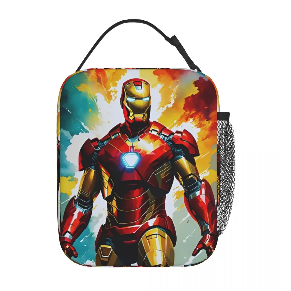 Iron Man Film Retro Poster Geïsoleerde Lunch Tas Thermische Tas Maaltijdcontainer Grote Draagtas Lunchbox Mannen Vrouwen College Outdoor