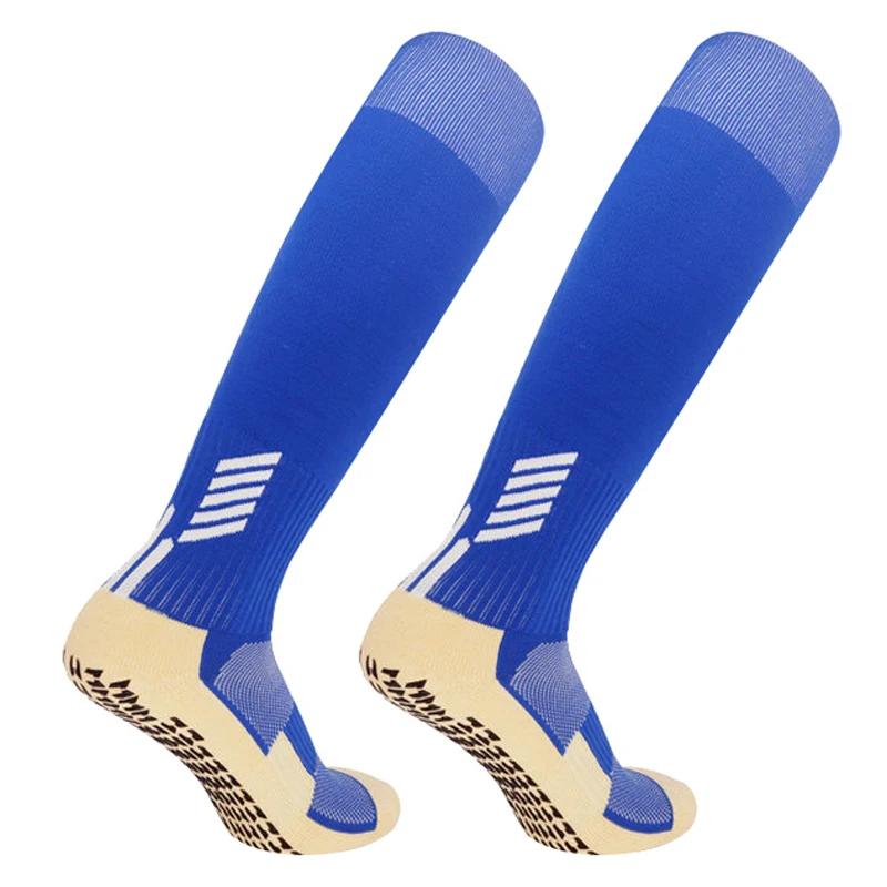 Professional Adult Anti-Slip Socks Rubber Soccer Kids Knee Block High Towel Bottom Long Football Hockey Sports Grip Socks Unisex