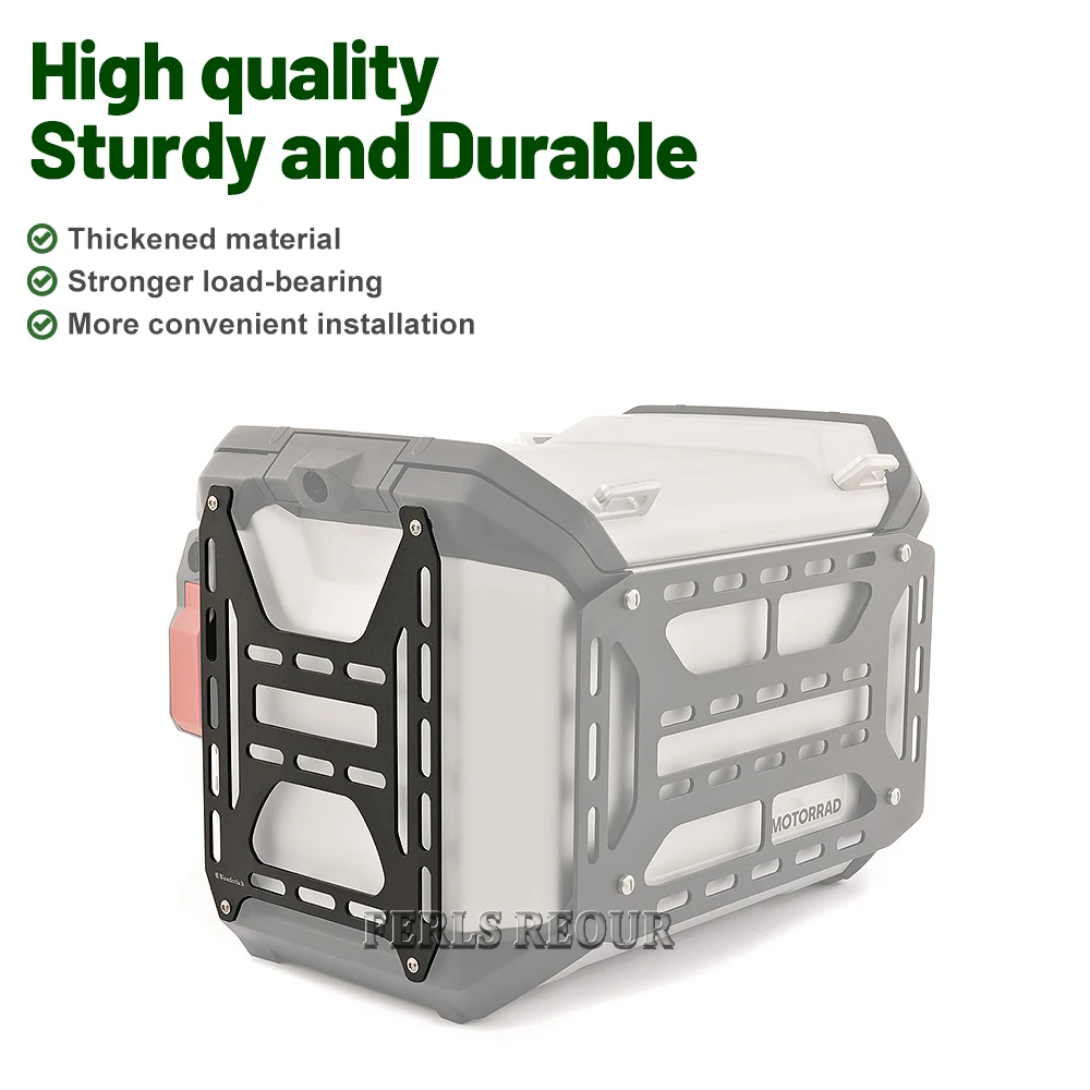 Aluminum alloy tail box protector for BMW R1300GS Adventure motorcycle rear luggage box, rear bag bracket, black, silver