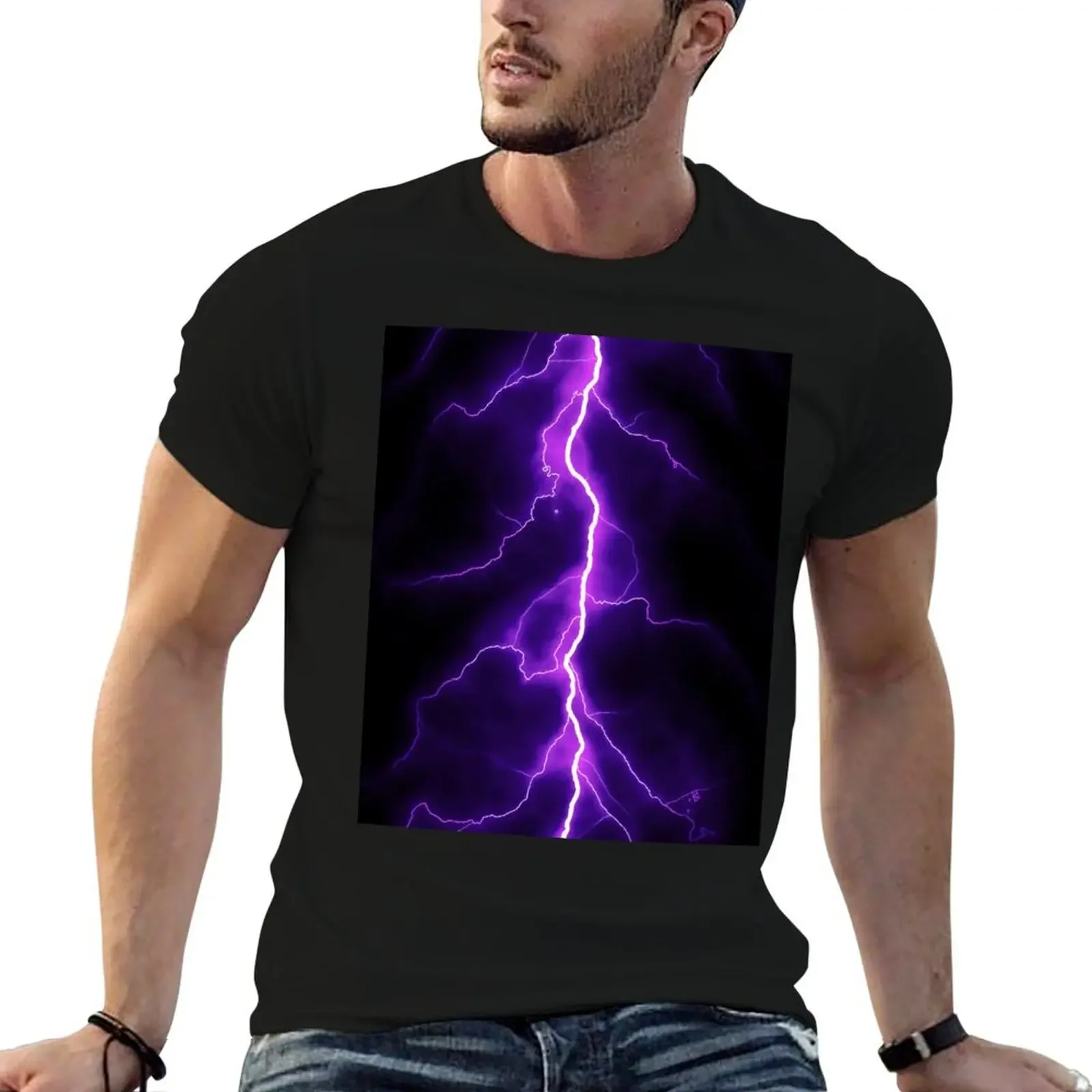 

PURPLE THUNDER T-Shirt Aesthetic clothing cotton man t-shirts essential t shirt shirts graphic tees mens tall t shirts