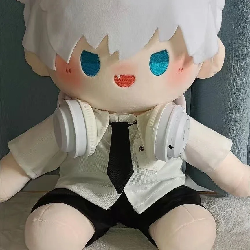 40 cm Jujutsu Kaisen Satoru Gojo Furry Entzückende nackte Baby Maumet Cartoon Baumwollpuppe Zarte Puppe Sitzposition Weihnachten