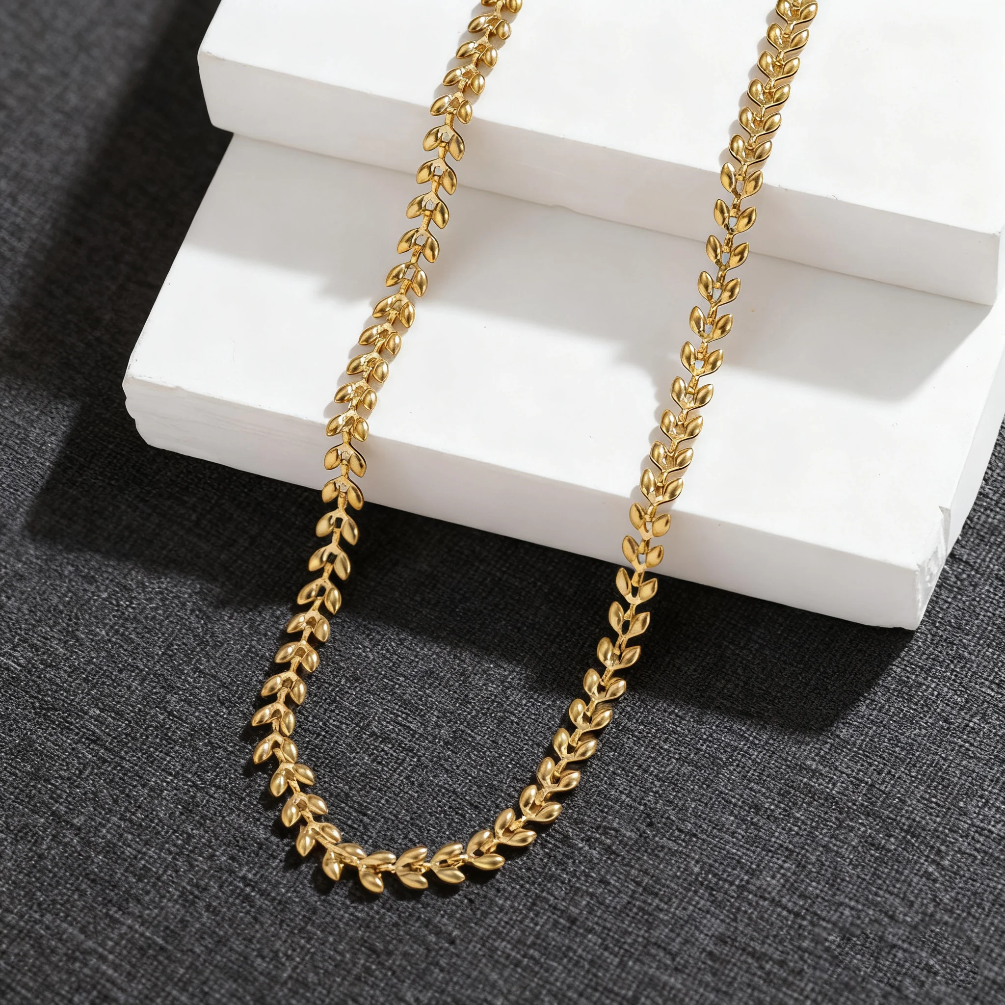 Sifisrri Simple Wheat Ear Tassels Necklace Bracelet Earring Jewerly Set for Women Girl Stainless Steel Birthday Christmas Gift