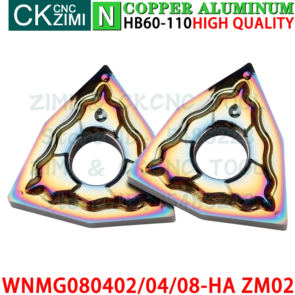 WNMG080402-HA WNMG080404-HA WNMG080408-HA ZM02 Carbide Aluminum Inserts Turning Inserts Tools WNMG CNC Metal Lathe Cutting Tools