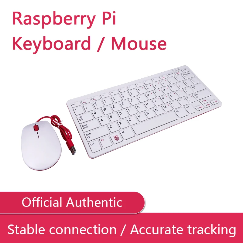 

Official Raspberry Pi Keyboard and Hub for Raspberry Pi 4 / 3 / 2 , Official Raspberry Pi Mouse Red / White