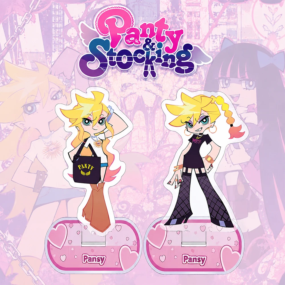 Panty & Stocking with Garterbelt Panty Stocking 10cm Acrylic Stand Keychain Anime Figure Desk Decor Gift