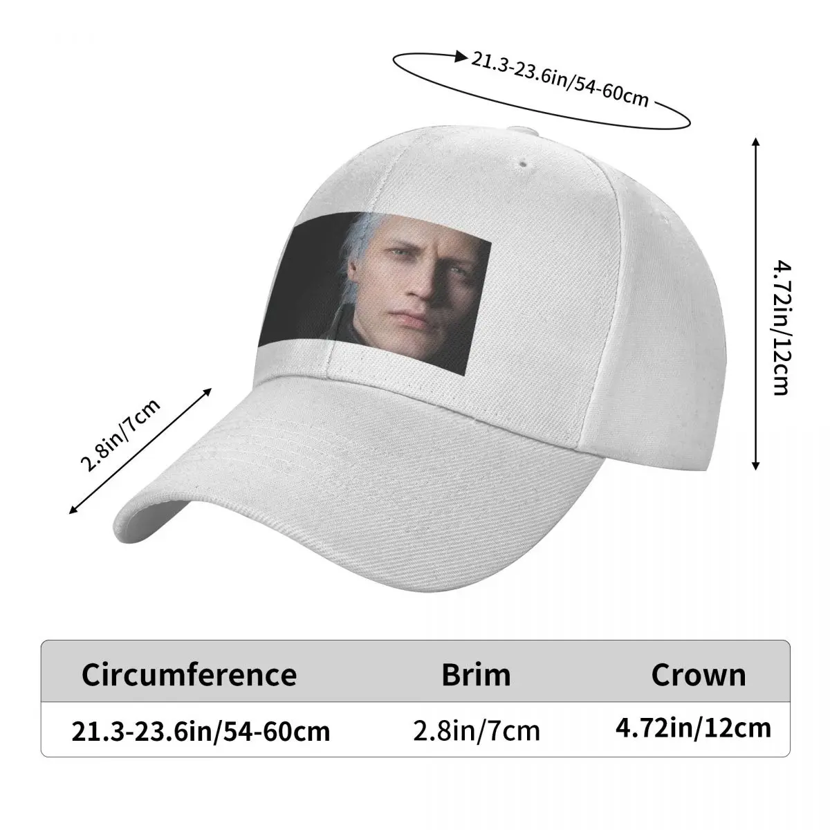 Devil May Cry 5 - Vergil Poster Cap Fashion Casual Baseball Caps Adjustable Hat Hip Hop Summer Unisex Baseball Hats
