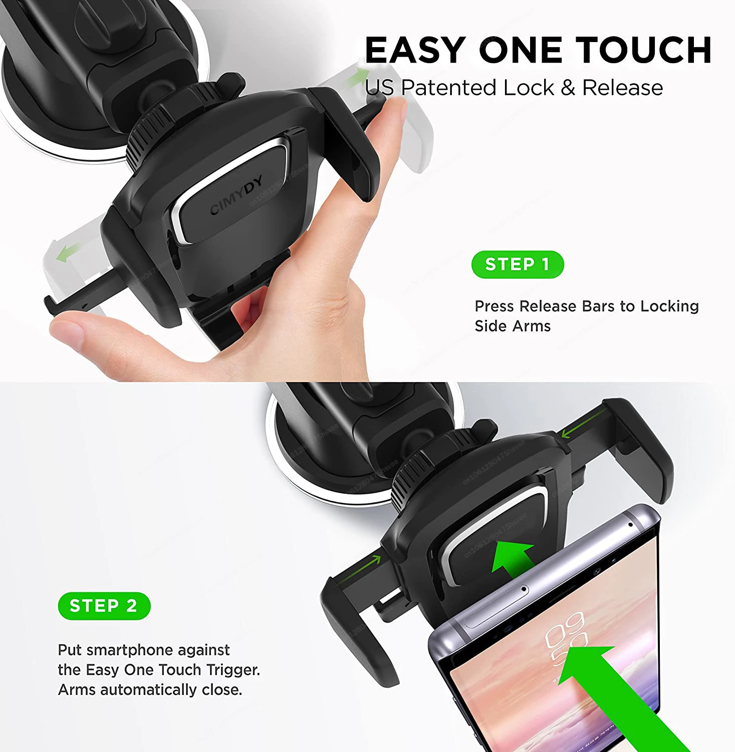Easy One Touch 4 Dash & Windshield Car Mount Phone Holder || for iPhone, Samsung, Moto, Huawei, Nokia, LG, Smartphones