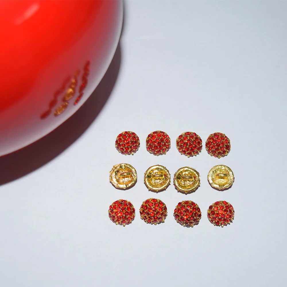 

10Pcs Fashion Small Size Mini Red Buttons For Sewing on Clothing Diy Clothing Accessories