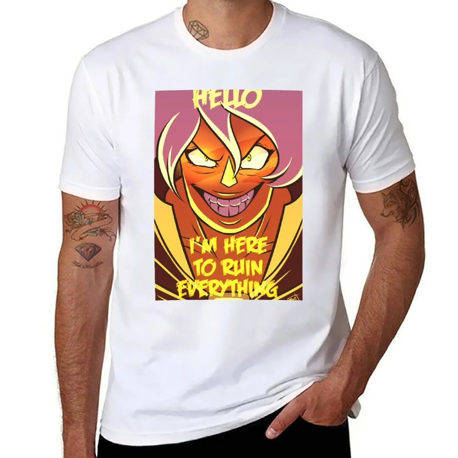 

Hello I'm Here To Ruin Everything T-Shirt cotton t shirt man man t shirt luxury T-Shirt