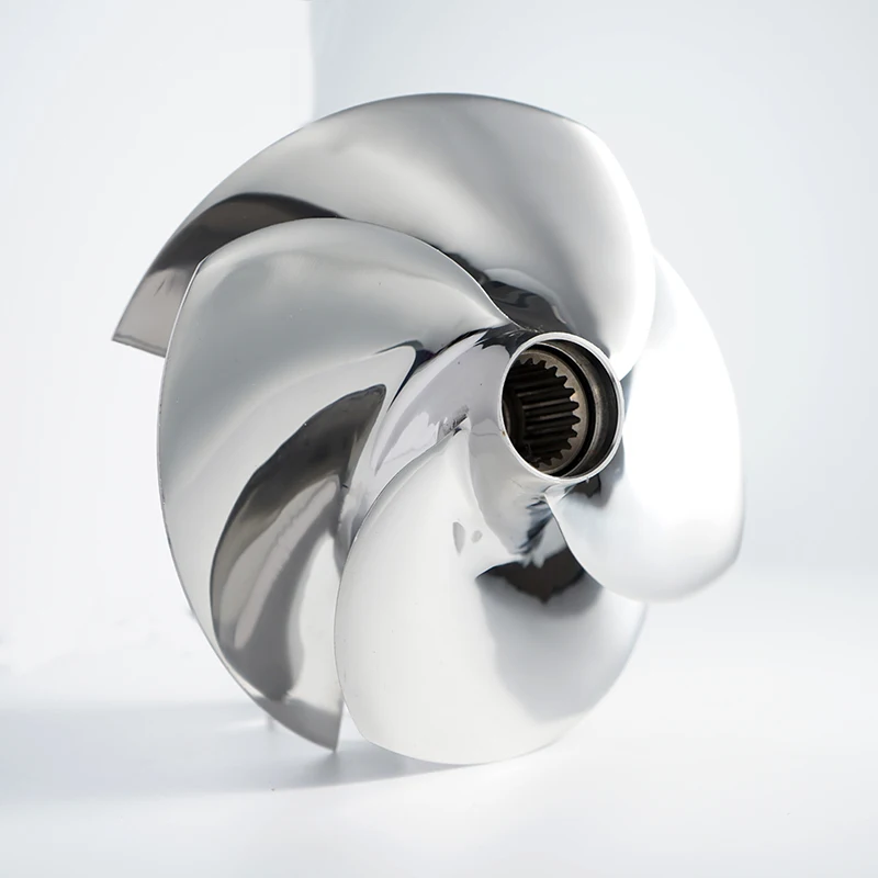 

Stainless Steel Polished Jet Ski Impeller 4 Blades 155.5mm Diameter 13/21 Pitch Fit Seadoo Wake 155 GTX 155 with Seal Hub