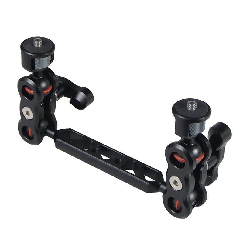 1 PCS Camera Articulating Arm 5Inch Dual Ballhead Extension Bar With 1/4Inch Screws For DSLR Camera Support