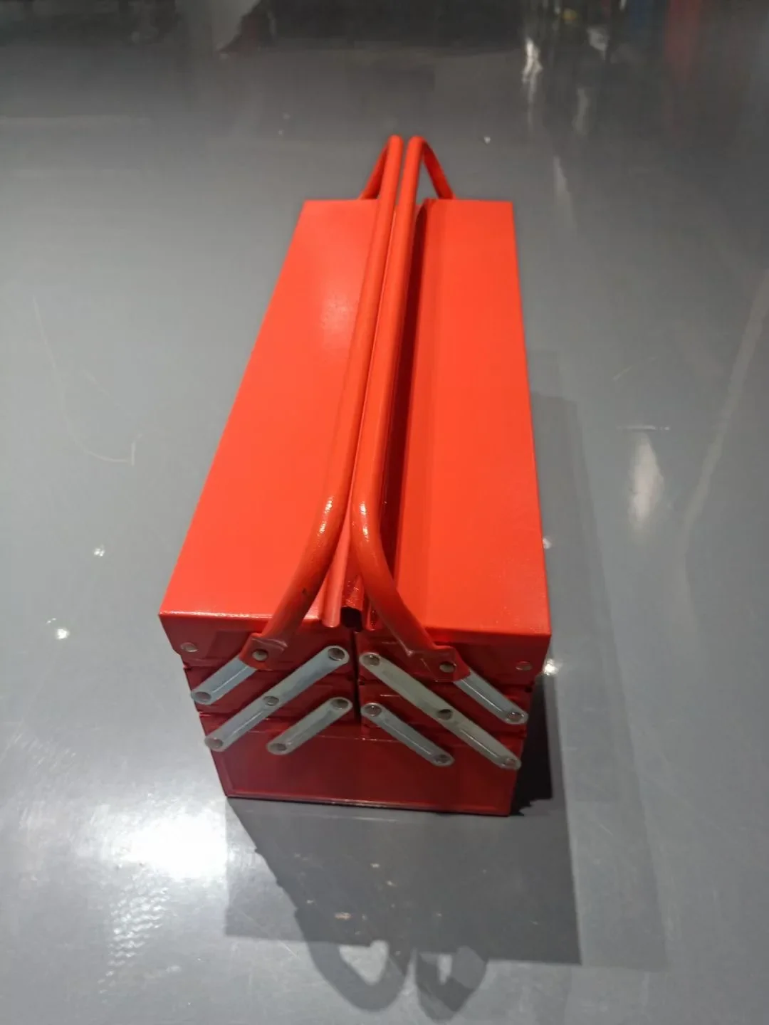 21\'\' 3 Tiers Cantilever Tool Box Portable Steel Chest Hand Tool Set Organizer Metal Toolbox 530*205*207 mm