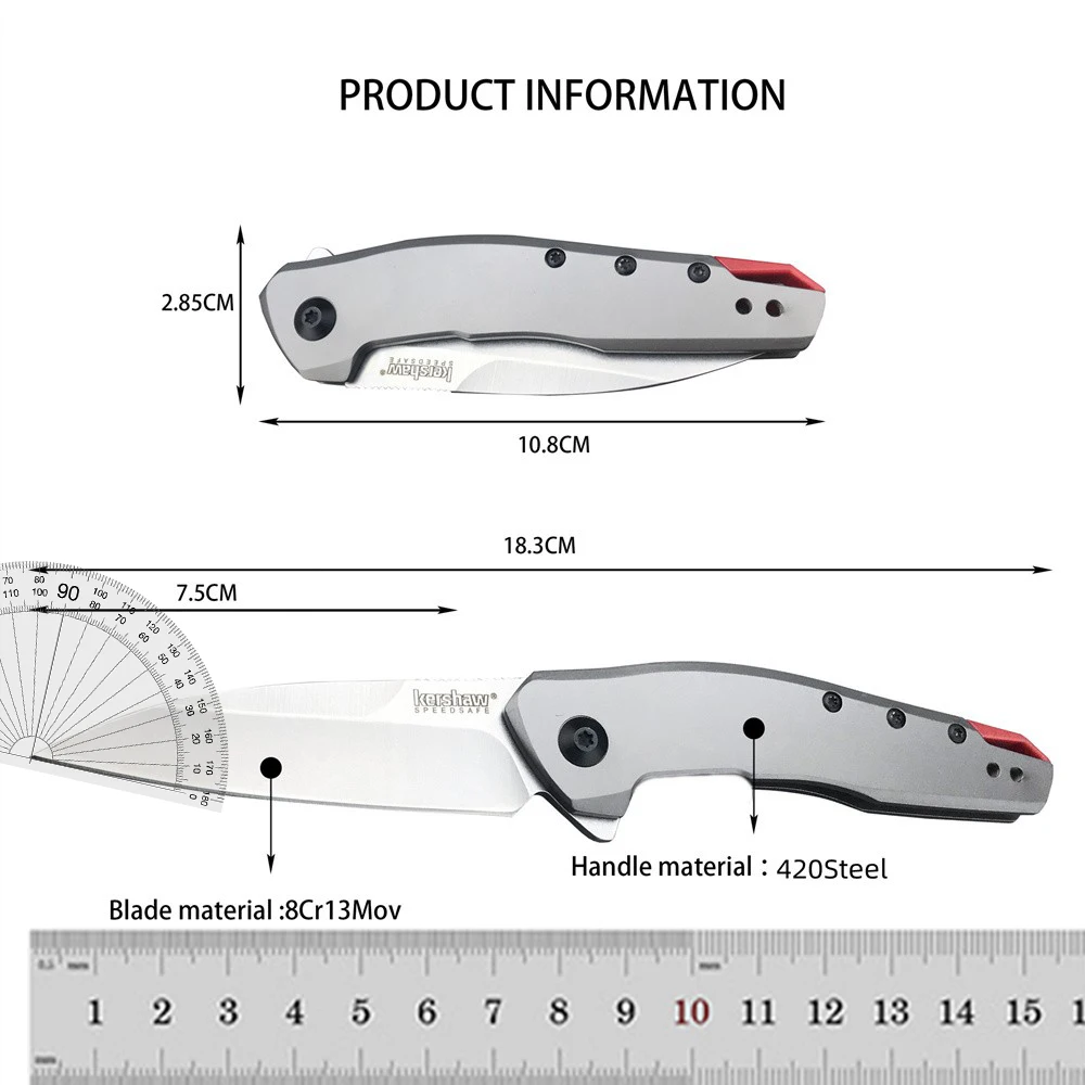 KS 1415 Pocket Knife Folding Knife 8Cr13Mov Blade 420 Steel Handles Outdoor Hunting Tactical Knife Camping Safety Edc Multitool