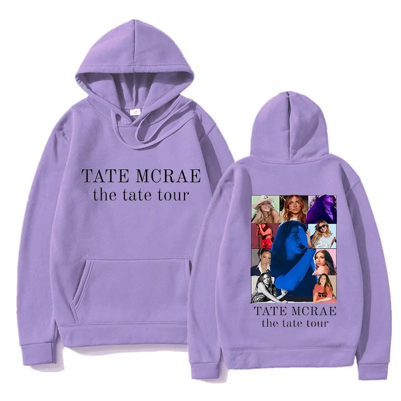 Tate McRae È ok, sono ok Felpa con cappuccio da donna Harajuku Felpe con cappuccio grafiche Unisex Autunno Inverno Estetico Cartoon Pullover Felpe