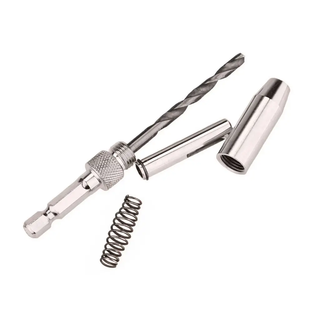 8PCS Universal Self Centering Drill Bit Set High Speed Steel Compact Hinge Hole Puncher Silver Self Centering Design