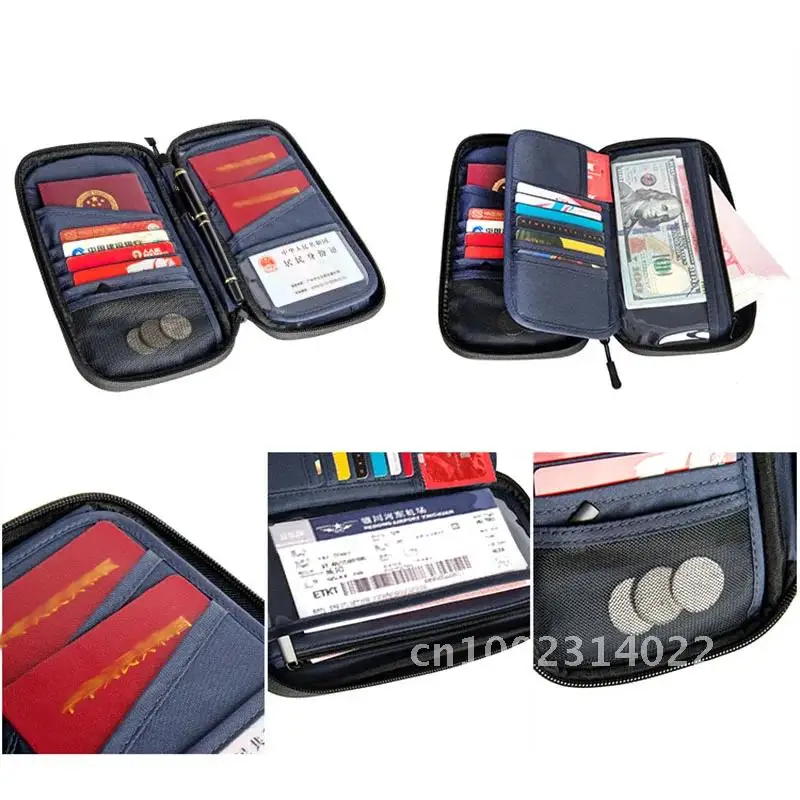 

Anti-Theft Bag Passport Wallet Neck Bag Waterproof Men RFID Crossbody Handbag Nylon Blocking Pouch Women Travel Mini Card Phone