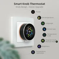 Tuya WiFi Smart Knob Thermostat Temperature Controller For Water Gas Boiler Electric Heating Works With Alexa Google Home