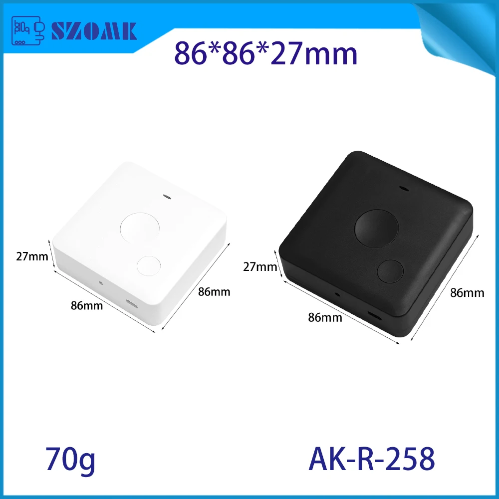 86x86x27mm ABS Emergency Call Enclosure with Wall-Mount Pull-Cord Slot for Elderly Assistance